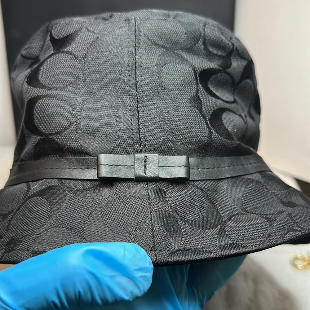Coach Black Monogram Bucket Hat - Picture 3 of 6